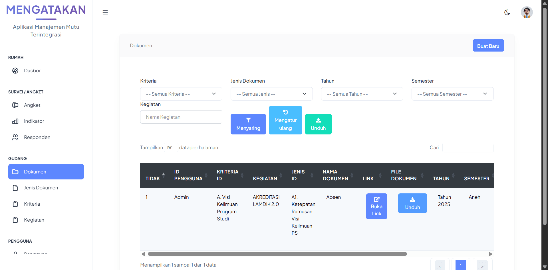 AMATI — Aplikasi Manajemen Mutu Terintegrasi - Image 2