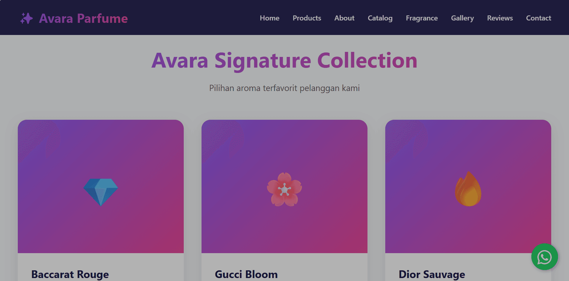 Avara Parfume — Website Profil Perusahaan - Image 1