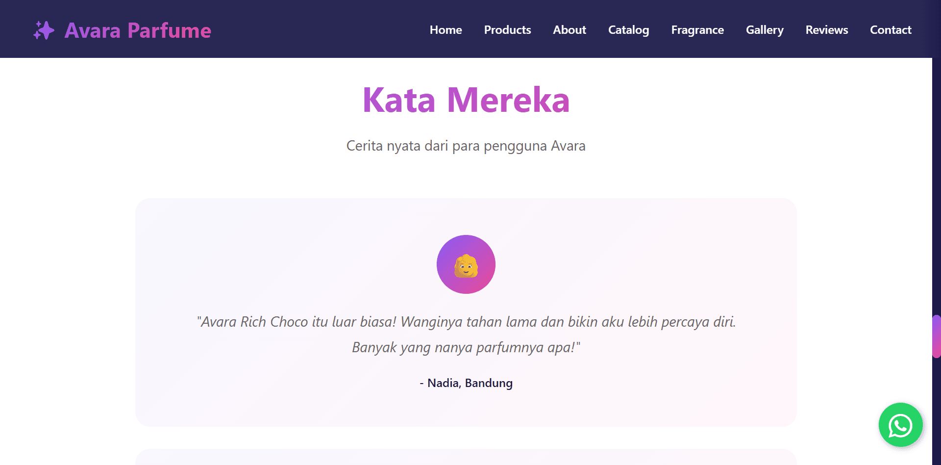 Avara Parfume — Website Profil Perusahaan - Image 3