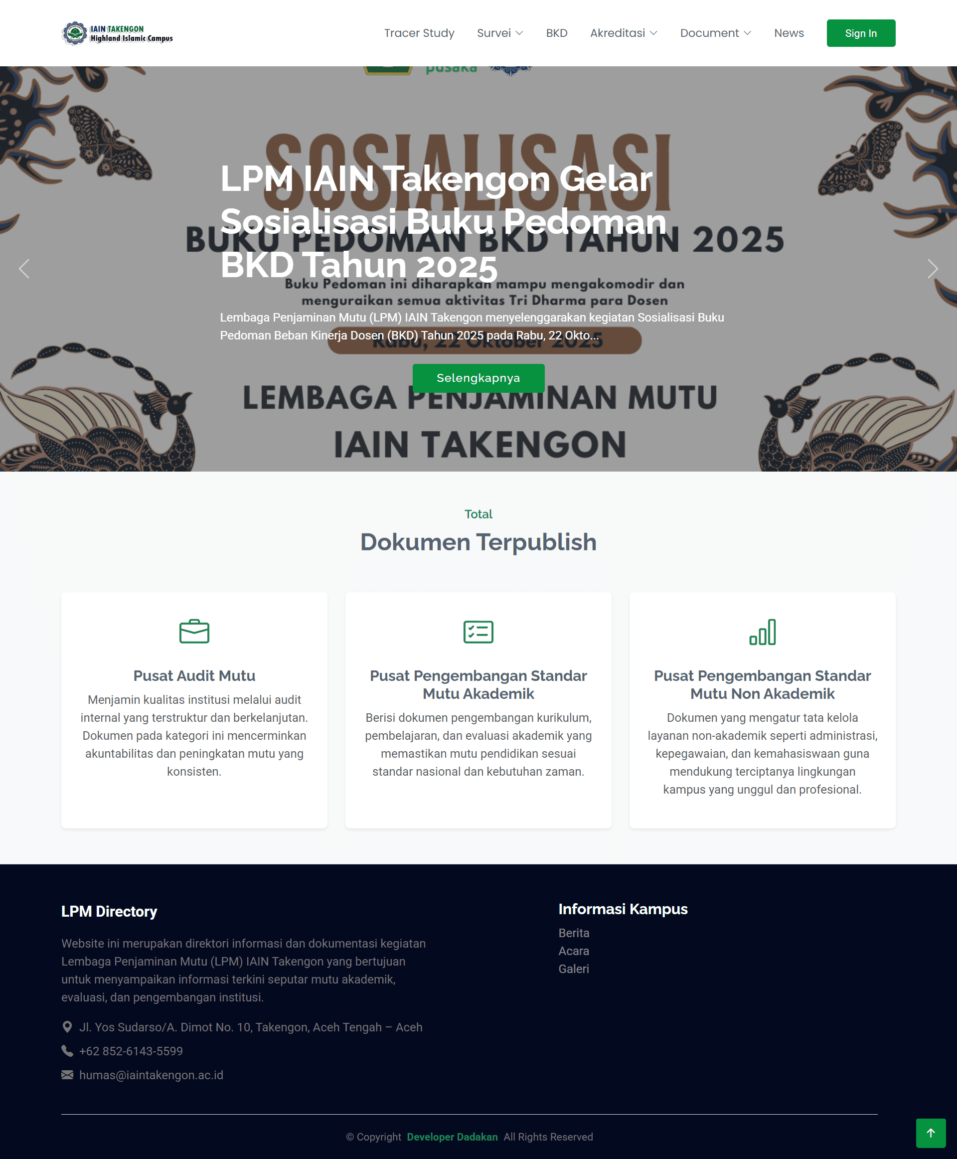 Lembaga Penjaminan Mutu — IAIN Takengon